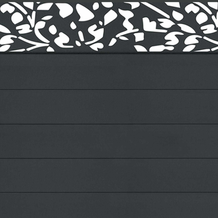 Brise vue occultant effet lames de clôture motifs FLOWER 1,5 x 10M 160 gr/m²