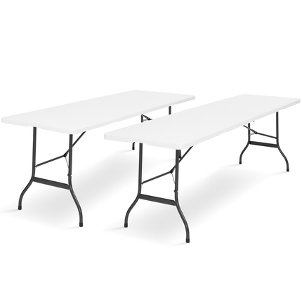Tables pliantes d'extérieur 180 cm blanche