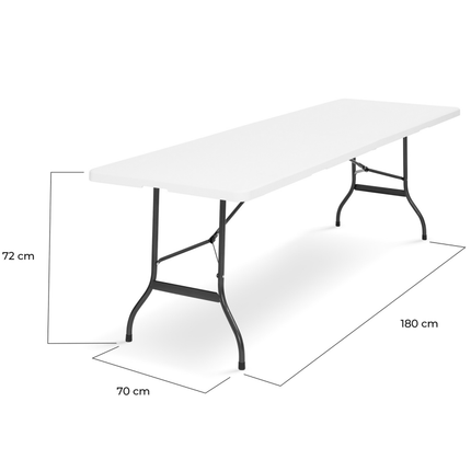Tables pliantes d'extérieur 180 cm blanche