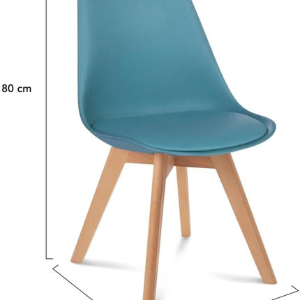 Lot de 6 chaises scandinaves SARA Bleu Pastel pour Salle à Manger - AquabricoLot de 6 chaises scandinaves SARA Bleu Pastel pour Salle à MangerAQUABRICOAquabricoLot de 6 chaises scandinaves SARA Bleu Pastel pour Salle à Manger