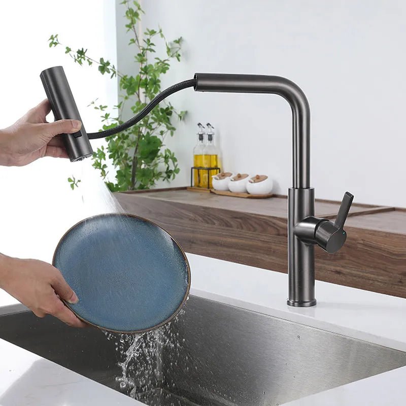 Mitigeur de cuisine avec tuyau en silicone flexible et malléable à 360 –  Aquabrico